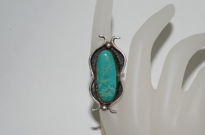 +MBA #65-145   Sterling Blue/Green Turquoise Navajo Ring