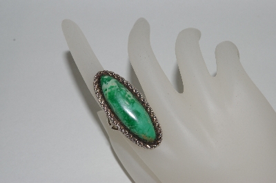 +MBA #65-139   Sterling Green Turquoise Ring