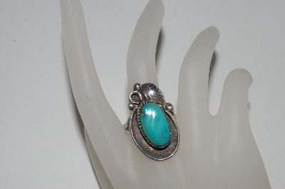 +MBA #65-198  Artist "M"  Signed Blue Turquoise Ring