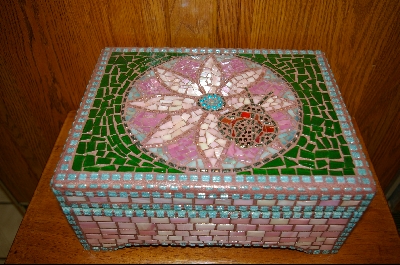 +MBA  "The "Pink Flower LadyBug " Jewerly Box