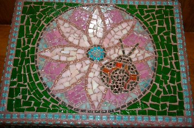 +MBA  "The "Pink Flower LadyBug " Jewerly Box