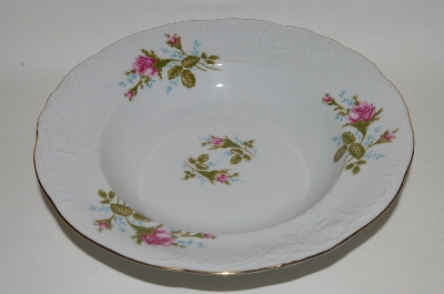 +Wawel "Pink 3  Roses" Rimmed Soup Bowl Set Of 4