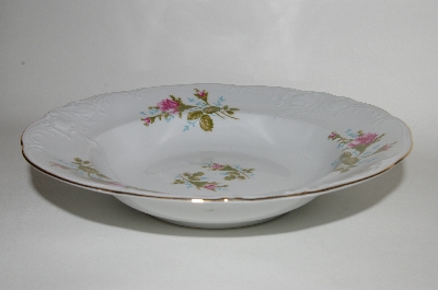+Wawel "Pink 3  Roses" Rimmed Soup Bowl Set Of 4