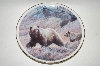 +MBA #68-017  "Mother Bear & Cub Ceramic Bear Plate