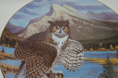 +MBA #68-073  1988  Hand Autographed Terry McLean "Tiger In The Sky" Alberta's Great Horned Owl