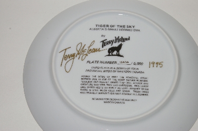 +MBA #68-073  1988  Hand Autographed Terry McLean "Tiger In The Sky" Alberta's Great Horned Owl