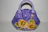 + Purple "Sunflower" Ceramic Handbag Cookie Jar