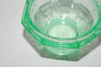 +MBA #69-187  "Vintage Green Glass 6 Piece Vanity Set