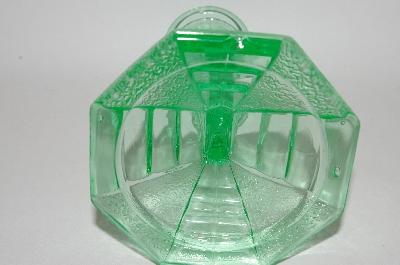 +MBA #69-187  "Vintage Green Glass 6 Piece Vanity Set