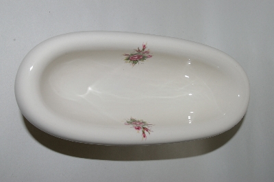+MBA #69-120   Athena White Ceramic Rose Bathtub Vanity Dish