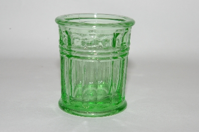 +MBA #69-182  "Vintage Green Glass Tooth Pick Holder