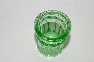 +MBA #69-182  "Vintage Green Glass Tooth Pick Holder