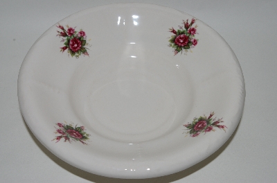 +MBA #69-154  Athena White Ceramic Vanity Bowl With Rose's