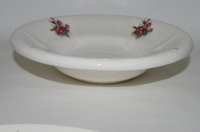 +MBA #69-154  Athena White Ceramic Vanity Bowl With Rose's