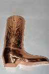 "SOLD"    25 Year Old Fancy Copper Cowboy Boot Jello Mold