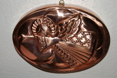 +MBA #70-8070   "35 Year Old Copper Angel Oval Jello Mold