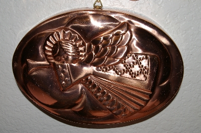+MBA #70-8070   "35 Year Old Copper Angel Oval Jello Mold
