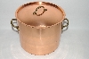 +MBA #70-8138  "30 Year Old Copper Stock Pot With Lid