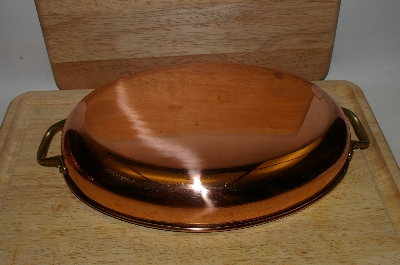 +MBA #70-8010  "30 Year Old Oval Copper Saute Pan With Handles