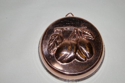 +Set Of 2 Copper 30 Year Old "Plum" Motif Jello Molds