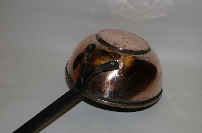 +Very Old Vintage Large Copper Dipper Ladle With Rough Iron Handle