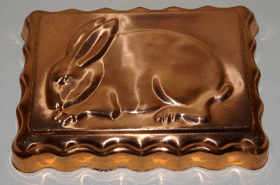 +MBA #70-8052  "35 Year Old Large Copper Rabbit Cake Pan Or Mold