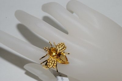 +MBA #76-070  "Vermeil Citrine Bumble Bee Ring