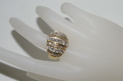 +MBA #76-062  14K Yellow Gold Baguette & Round Cut Diamond Ring