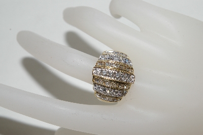 +MBA #76-062  14K Yellow Gold Baguette & Round Cut Diamond Ring