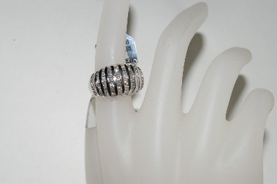 +MBA #76-121  14K White Gold Baguette & Round Cut Diamond Ring