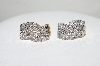 +MBA #77-002  14K Yellow Gold 1.50 Ct Swirl Pattern Diamond Earrings