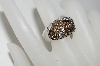 +MBA #77-023   "14K White Gold Chocolate & White Diamond Ring