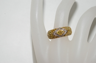 +MBA #77-034  14K Yellow Gold "Yellow & White Diamond" Ring