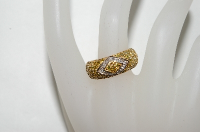 +MBA #77-034  14K Yellow Gold "Yellow & White Diamond" Ring