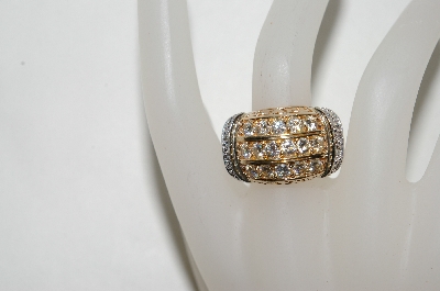+MBA #77-044     14K Yellow Gold Carlo Viani Large Diamond Ring