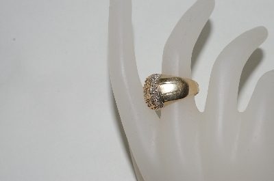+MBA #77-044     14K Yellow Gold Carlo Viani Large Diamond Ring