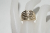 +MBA #77-037    14K Yellow Gold Concave Style Baguette & Round Cut Diamond Ring