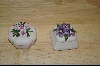 +Set Of 2 "SIMA" Made In Italy Porcelian Flower Mini Boxes