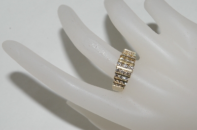 +MBA #77-064   "14 Yellow Gold All Channel Set Diamonds Ring"