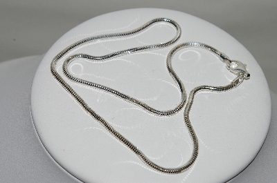 +MBA #78-252   Sterling 18" Snake Chain  With Lobster Claw Clasp