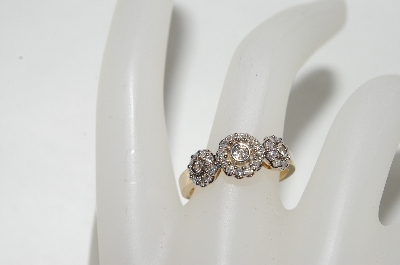+MBA #77-025  14k Yellow Gold Circle Diamond Ring