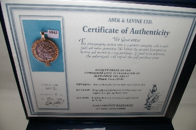 +MBA #77-134  14K Yellow Gold Set "Ancient Greek Silver Commemorative Tetradrachm Of Alexander The Great Coin"