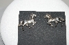 +MBA #78-177   Sterling Artist "Glen Sandoval"  Signed "GS" Horse Earrings