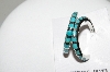 +MBA #78-184  Sterling Handmade Blue Turquoise Inlay Hoop Earrings