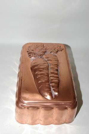 +Vintage "Carrot Motif" Copper Loaf Mold