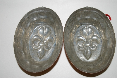 +Set Of 2 Large Vintage Oval Shaped Copper Jello Molds