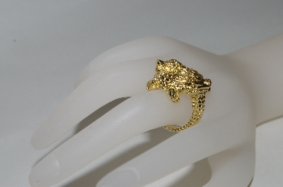 +MBA #80-141   14k Yellow Gold Textured Bypass Alligator Ring
