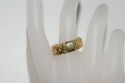 +MBA #80-068  18K Yellow Byzantine Gold Band