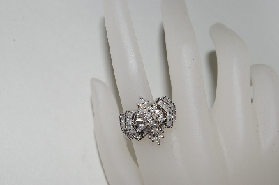 +MBA #80-0058  14k White Gold Fancy 1 CT Diamond Ring