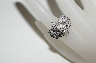 +MBA #80-0058  14k White Gold Fancy 1 CT Diamond Ring